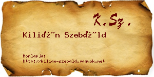 Kilián Szebáld névjegykártya